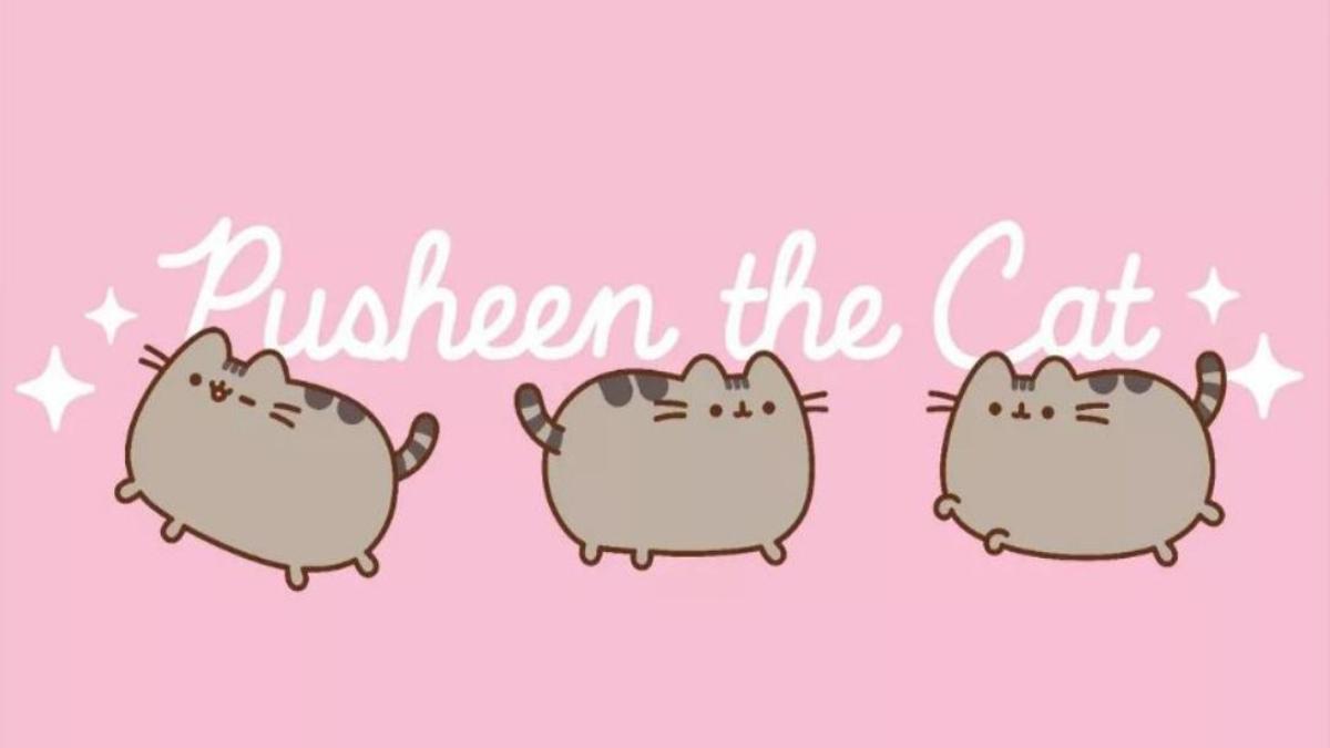 Hình nền máy tính ảnh mèo Pusheen đáng yêu 