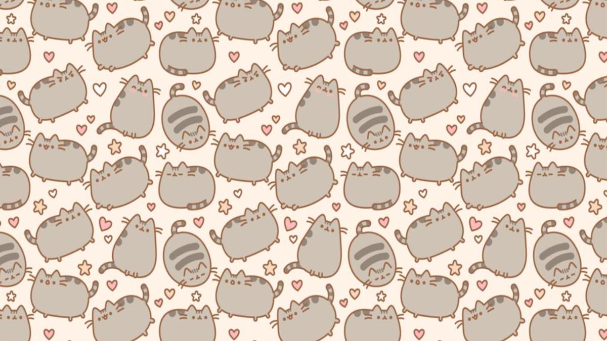 Hình nền máy tính ảnh mèo Pusheen đáng yêu 