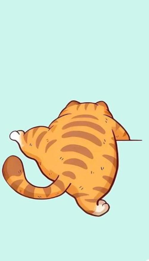 Hình nền mèo vàng chibi anime cute đáng yêu 