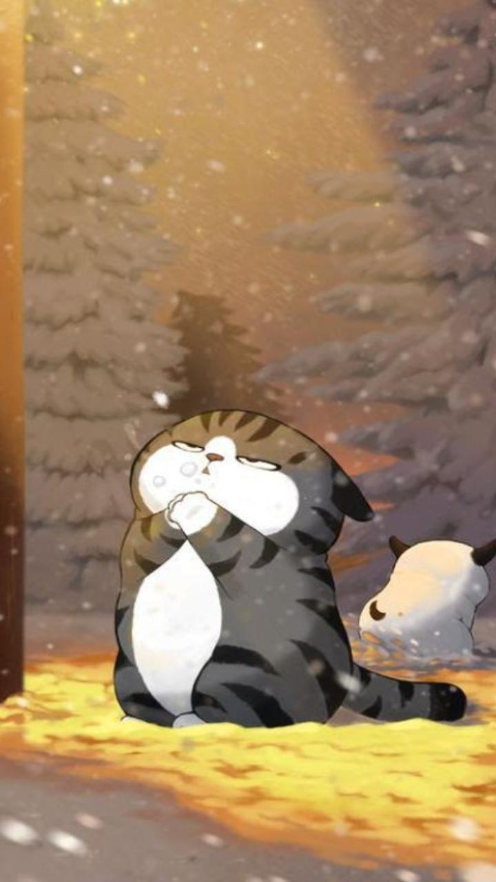 Hình nền mèo anime dễ thương nhất cõi mạng 