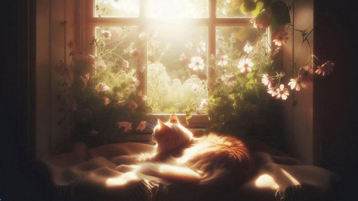 Mèo chill chibi cute hình nền miễn phí 