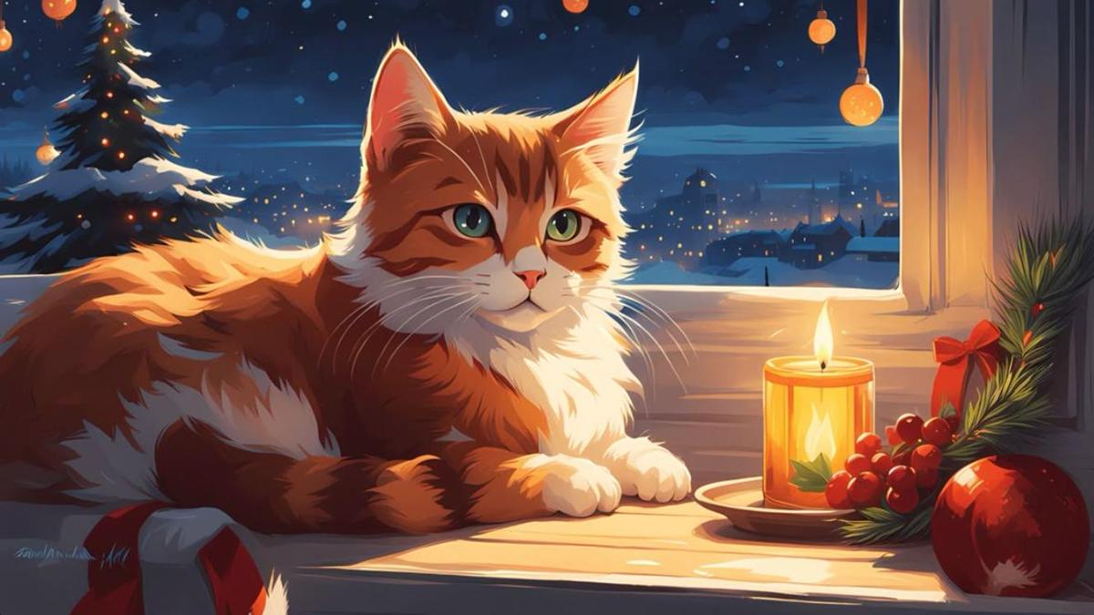 Mèo chill chibi cute hình nền miễn phí 