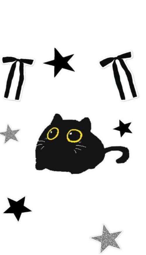 Hình nền mèo đen anime cho điện thoại 