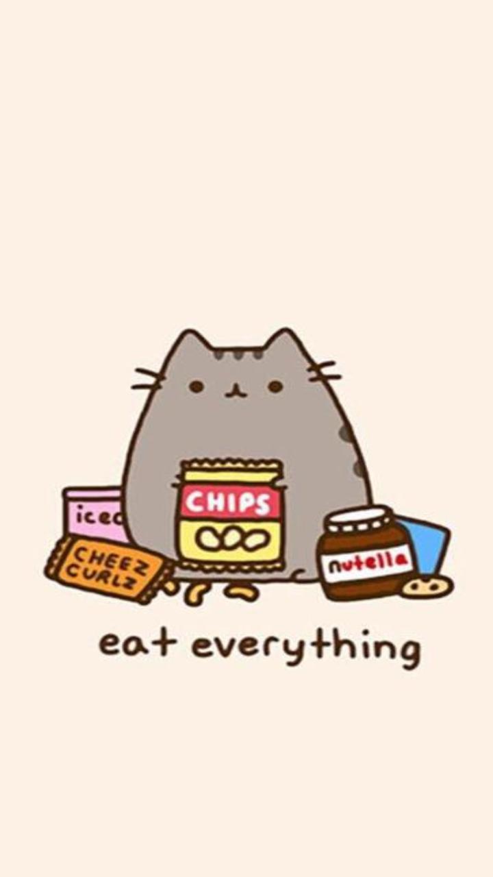 Mèo Pusheen hình nền điện thoại xinh xắn 