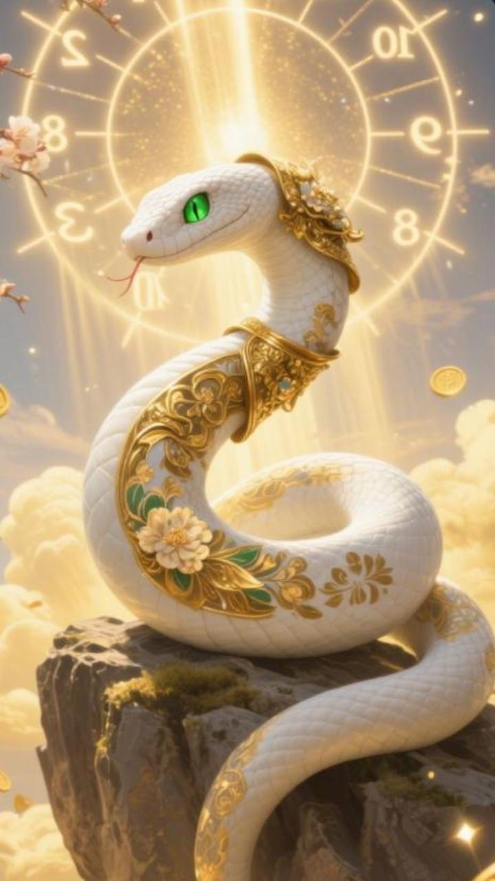 Hình nền điện thoại ảnh con rắn 3d cute 