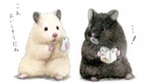 Hình nền chuột chibi anime dễ thương cho điện thoại, máy tính