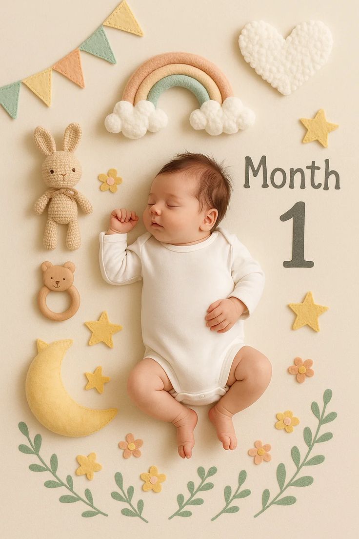 Hình nền em bé sơ sinh 1 tháng tuổi