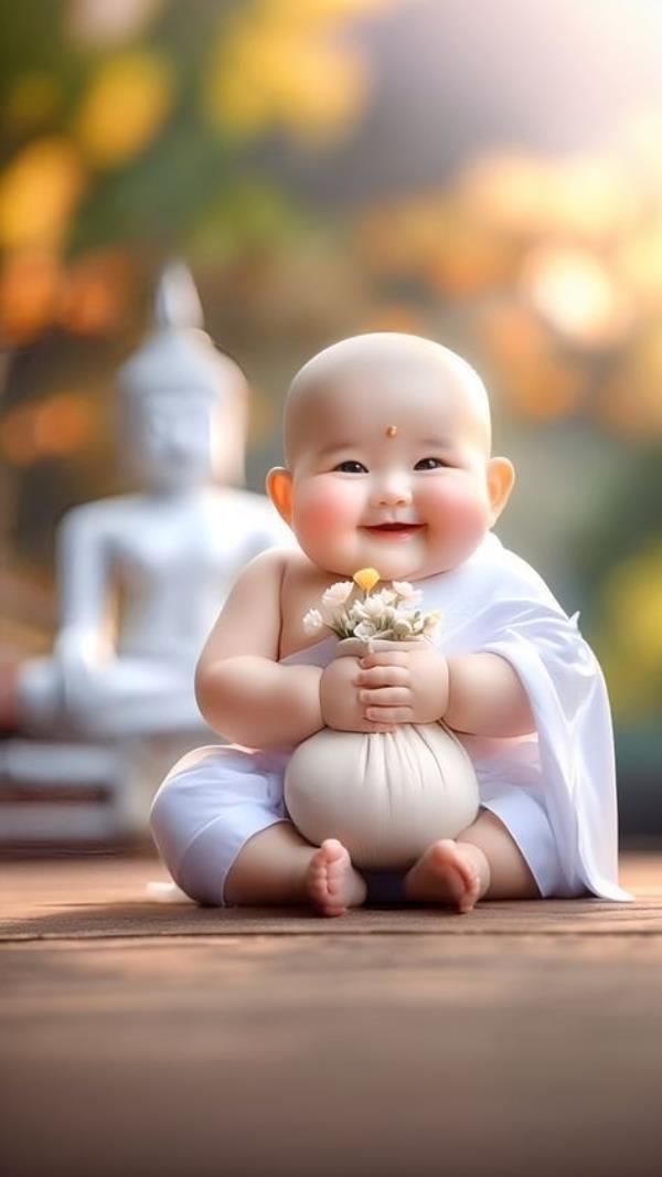 Hình nền 3D bé trai mũm mĩm